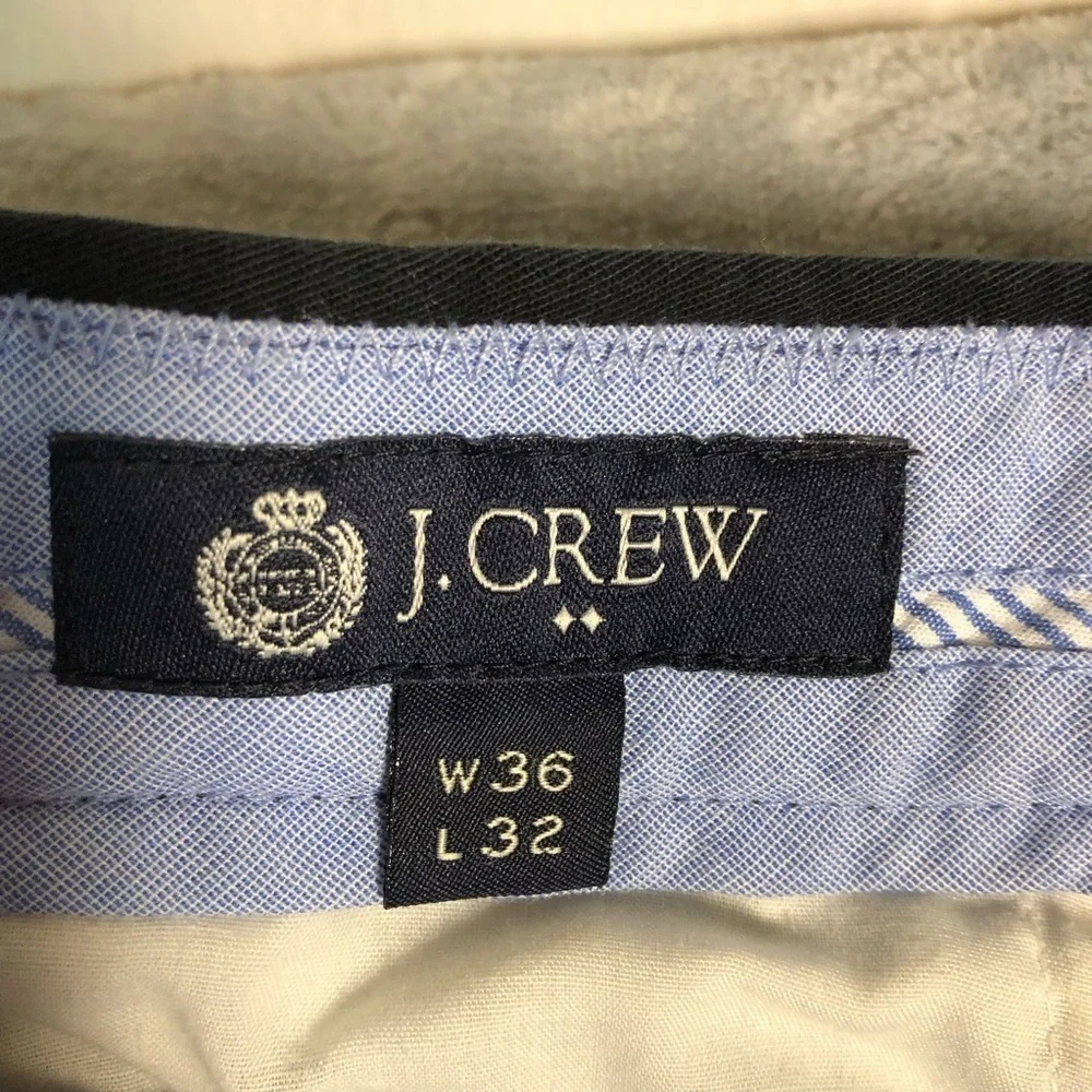 J. Crew Men's Flex Bedford Straight-Fit Chino's Black Size 36 x 32